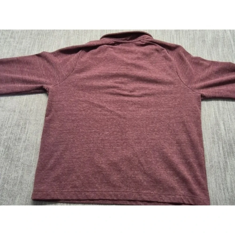 Banana Republic men's maroon 1/4 zip pullover shirt LG moisture wicking outdoor‎